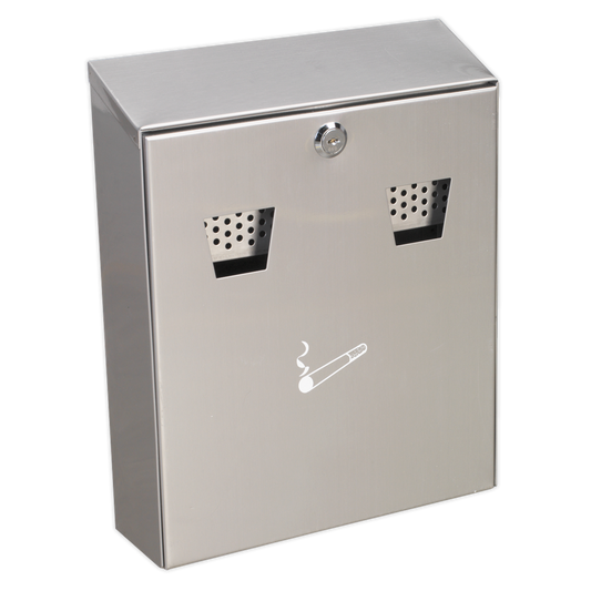 Stainless Steel Wall-Mounting Cigarette Bin