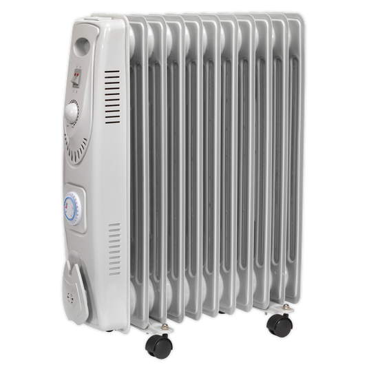 2500W 11-Element Oil Filled Radiator with Timer