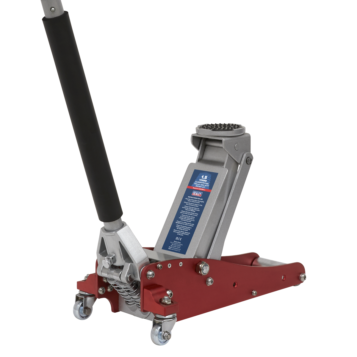 1.5 Tonne Aluminium/Steel Trolley Jack with Rocket Lift