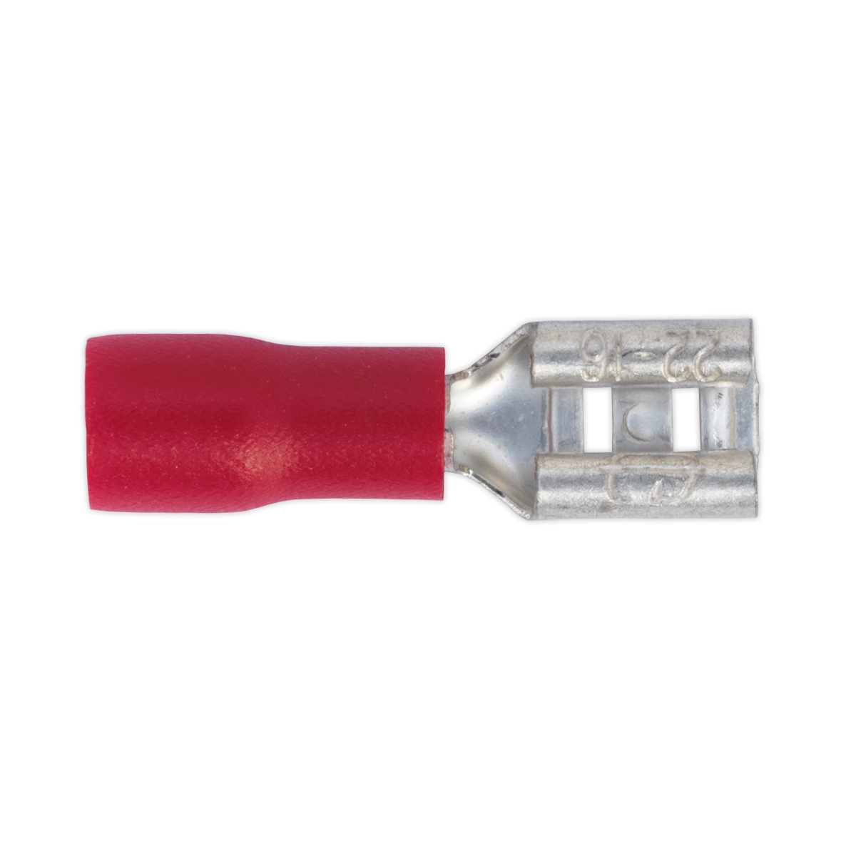 4.8mm Red Push-On Female Terminal - Pack of 100