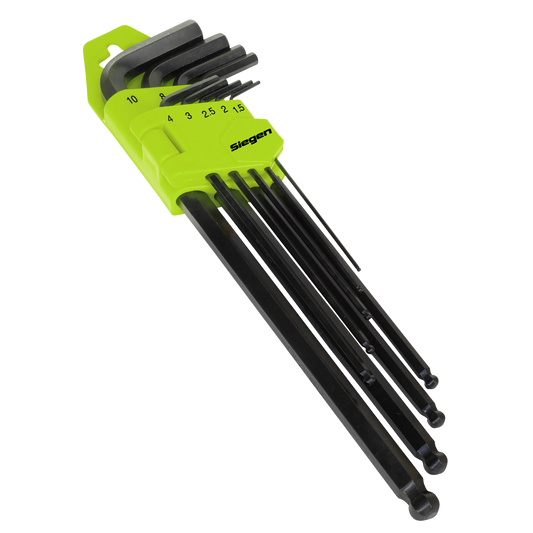 9pc Extra-Long Ball-End Hex Key Set