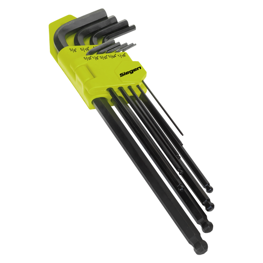 9pc Extra-Long Ball-End Hex Key Set - Imperial