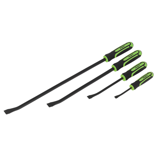 4pc Heavy-Duty Angled Pry Bar Set with Hammer Cap