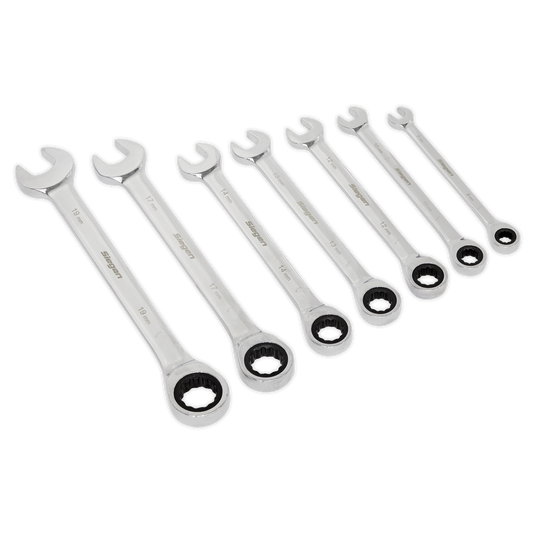 7pc Combination Ratchet Spanner Set