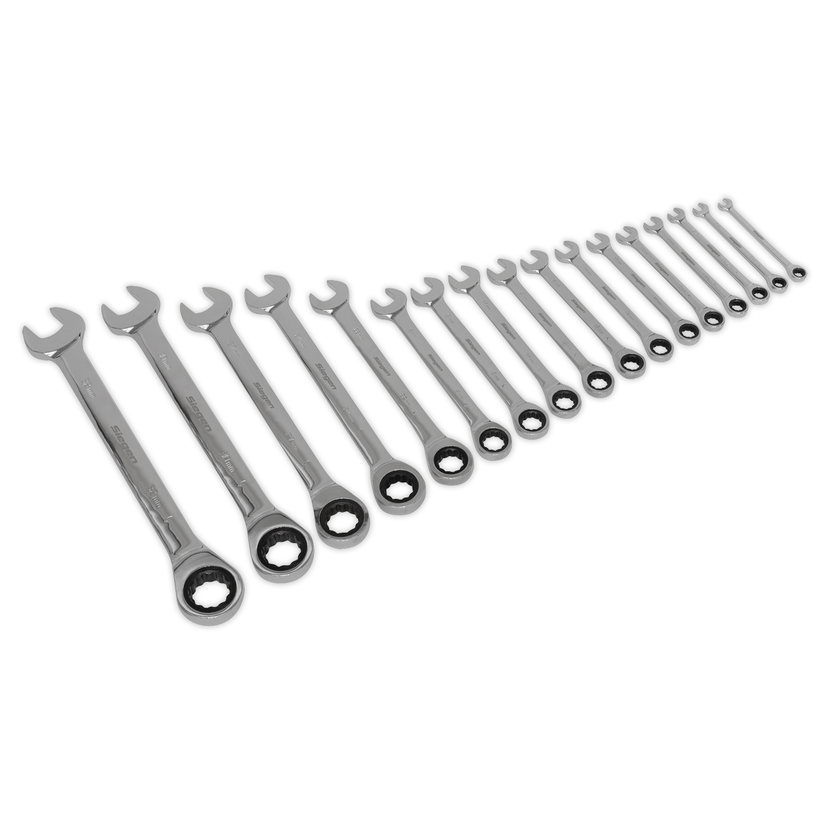 17pc Combination Ratchet Spanner Set