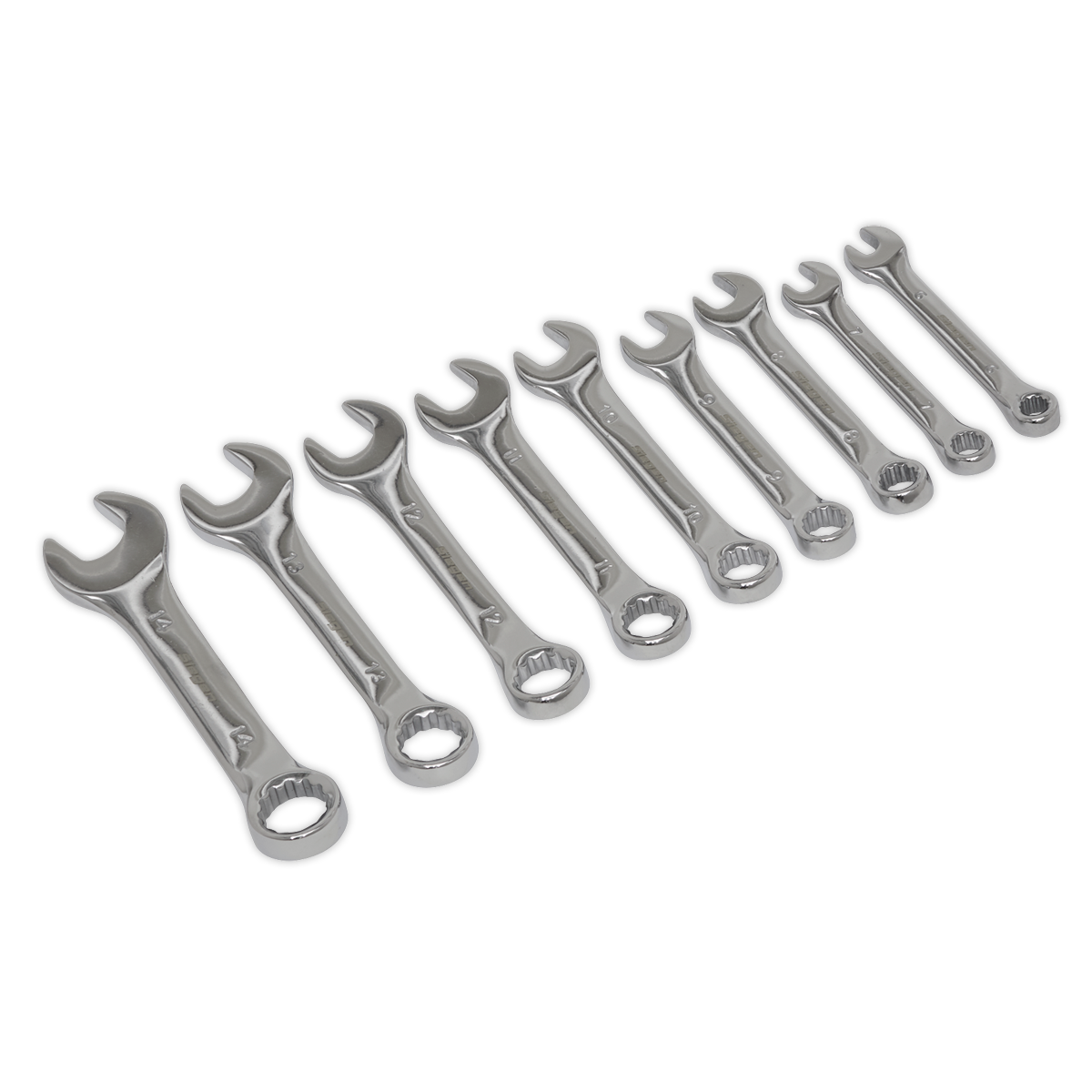 9pc Stubby Combination Spanner Set