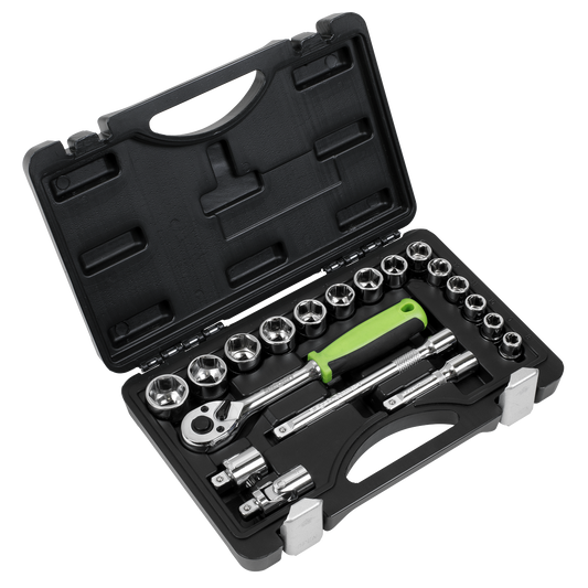 19pc 3/8"Sq Drive Socket Set - Metric