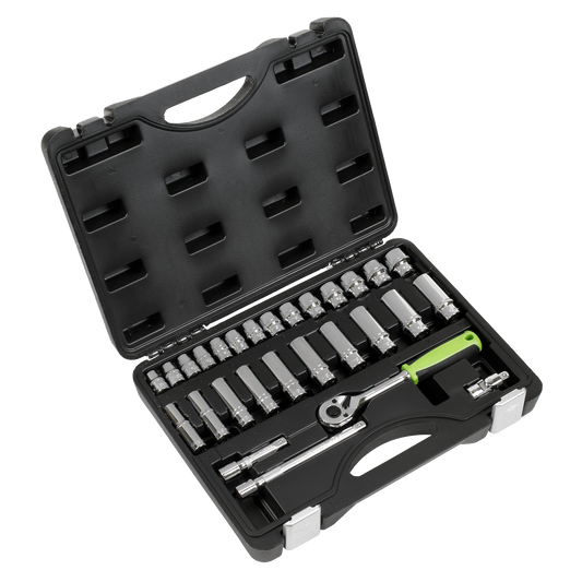 28pc 3/8"Sq Drive Socket Set - Metric