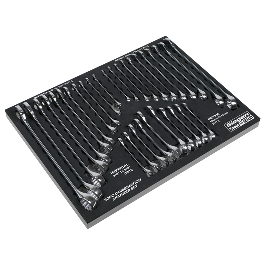 32pc Combination Spanner Set -  Metric/Imperial