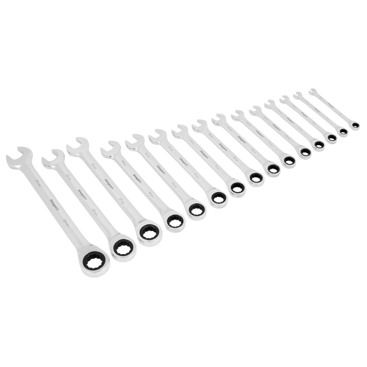 15pc Combination Ratchet Spanner Set