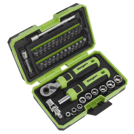 38pc 1/4"Sq Drive Socket & Bit Set