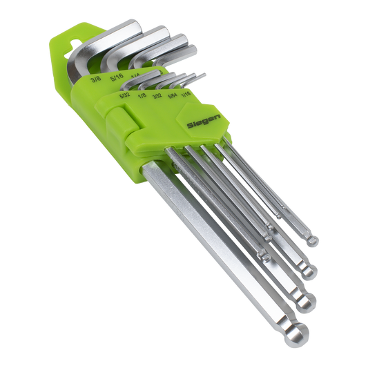 9pc Long Ball-End Hex Key Set - Imperial