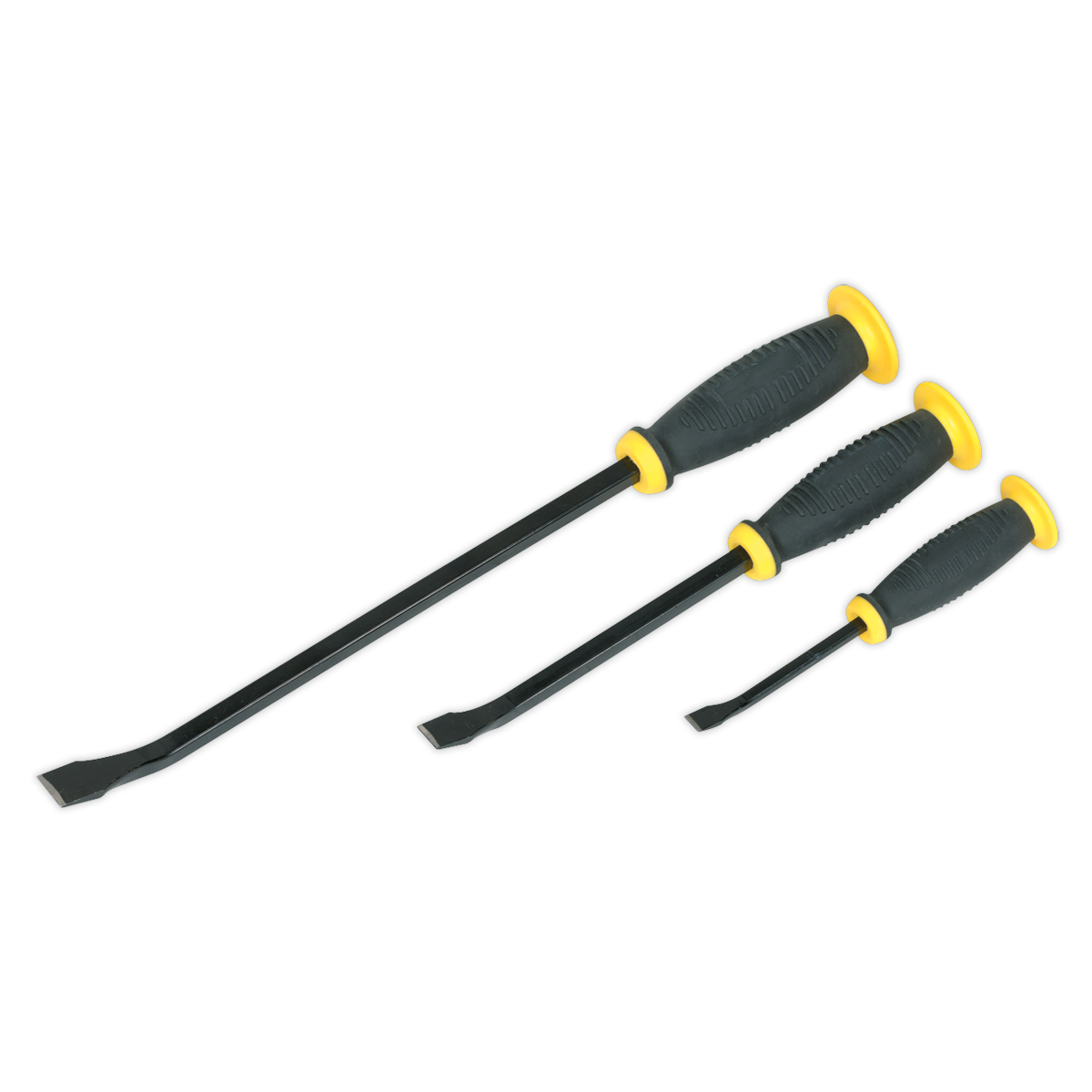 3pc Pry Bar Set with Hammer Cap