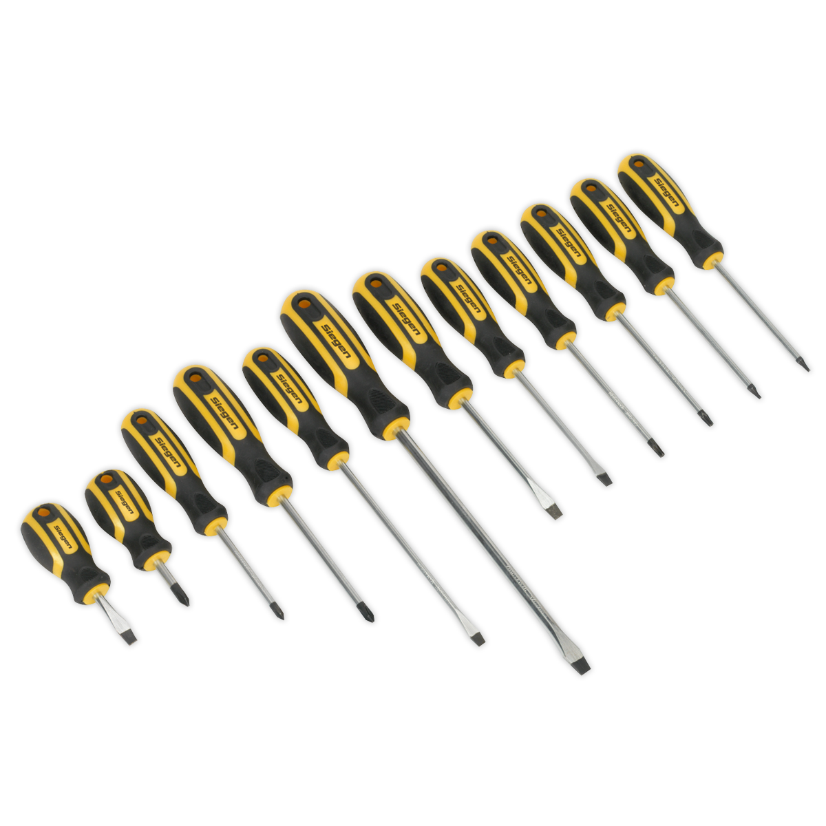 12pc Soft Grip Screwdriver Set