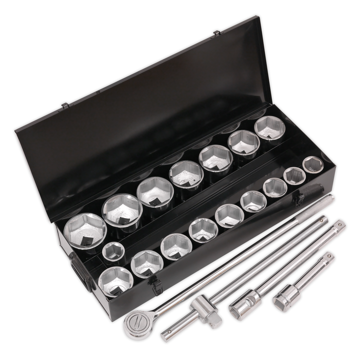 21pc 1"Sq Drive Socket Set