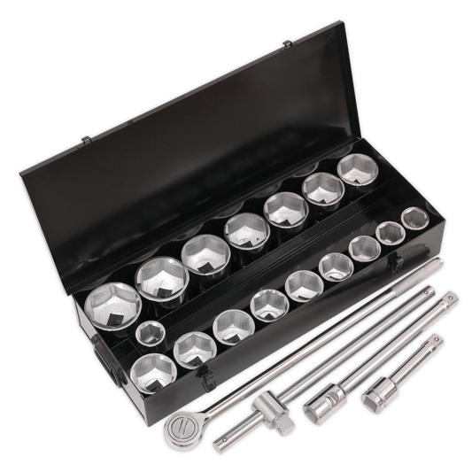 21pc 1"Sq Drive Socket Set