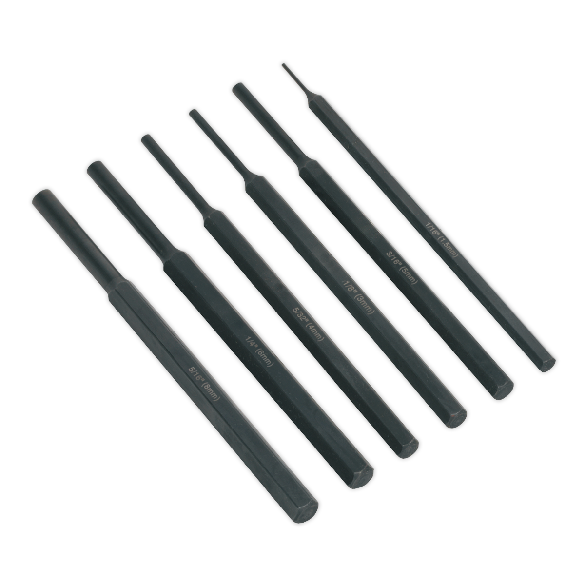 6pc Parallel Pin Punch Set