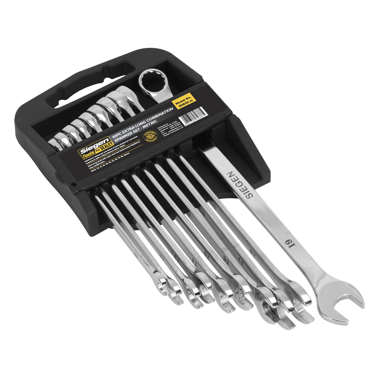 10pc Extra-Long Combination Spanner Set