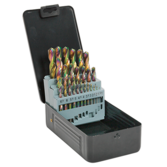 25pc HSS Edge Ground Drill Bit Set - DIN 338