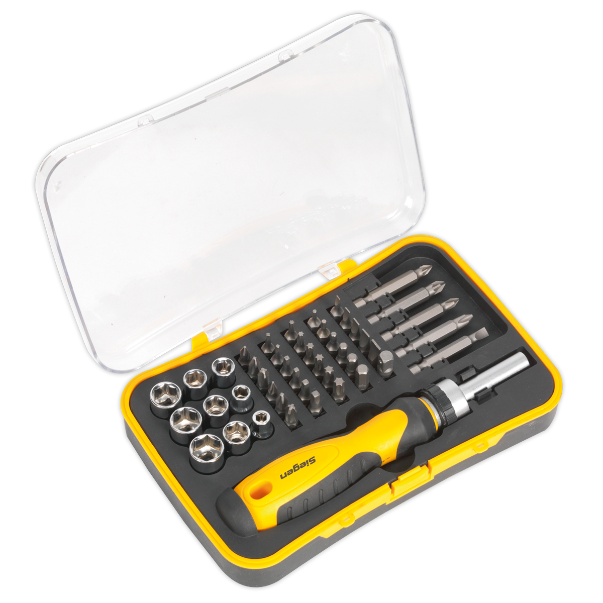 45pc Ratchet Screwdriver Socket & Bit Set