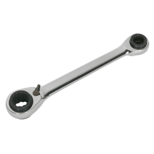 4-in-1 Reversible Ratchet Ring Spanner