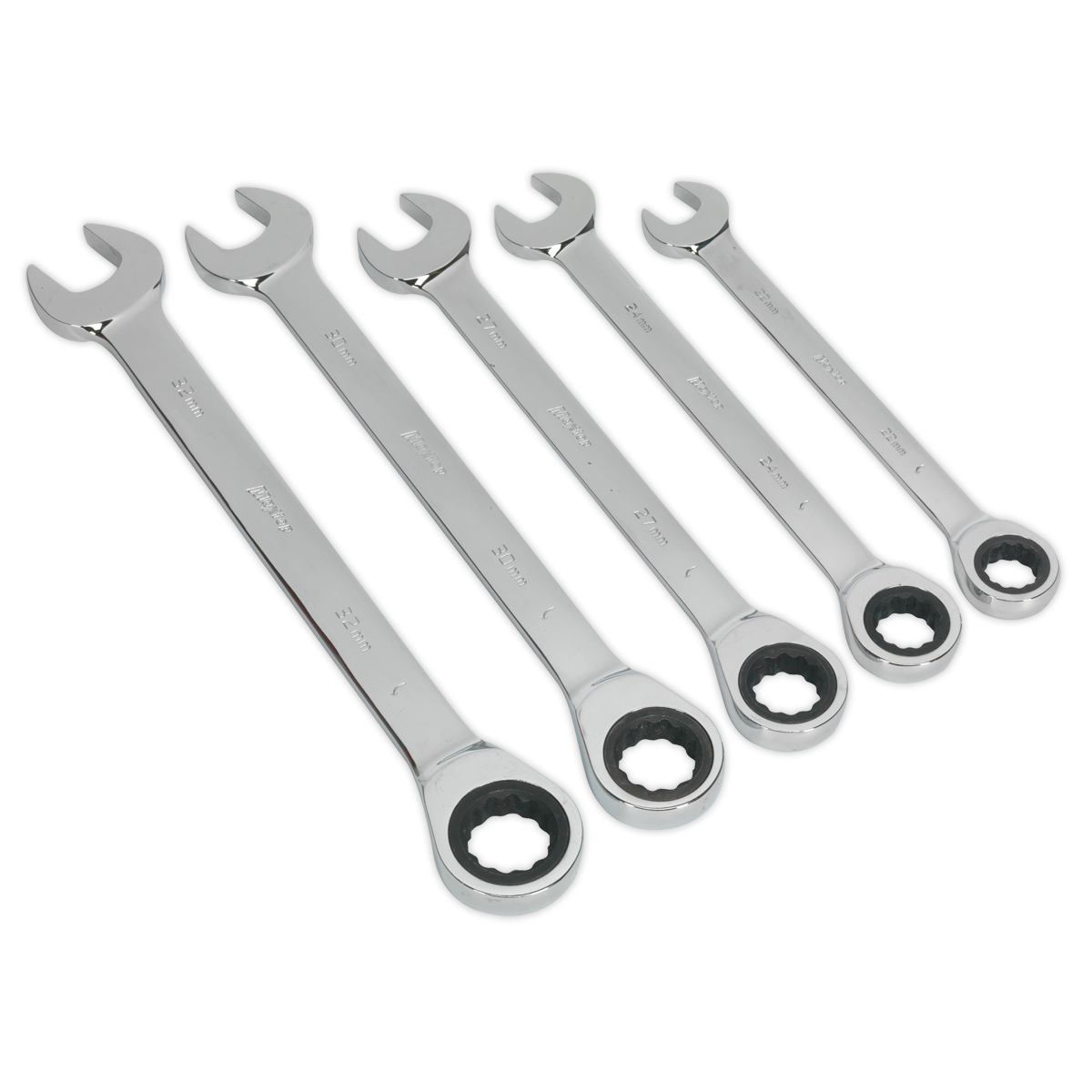 5pc Combination Ratchet Spanner Set