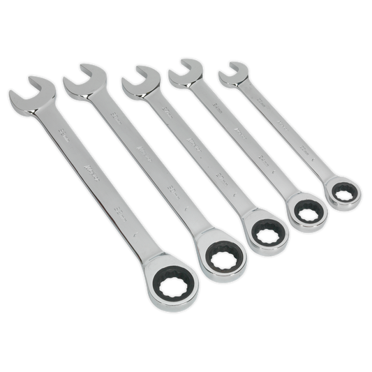 5pc Combination Ratchet Spanner Set