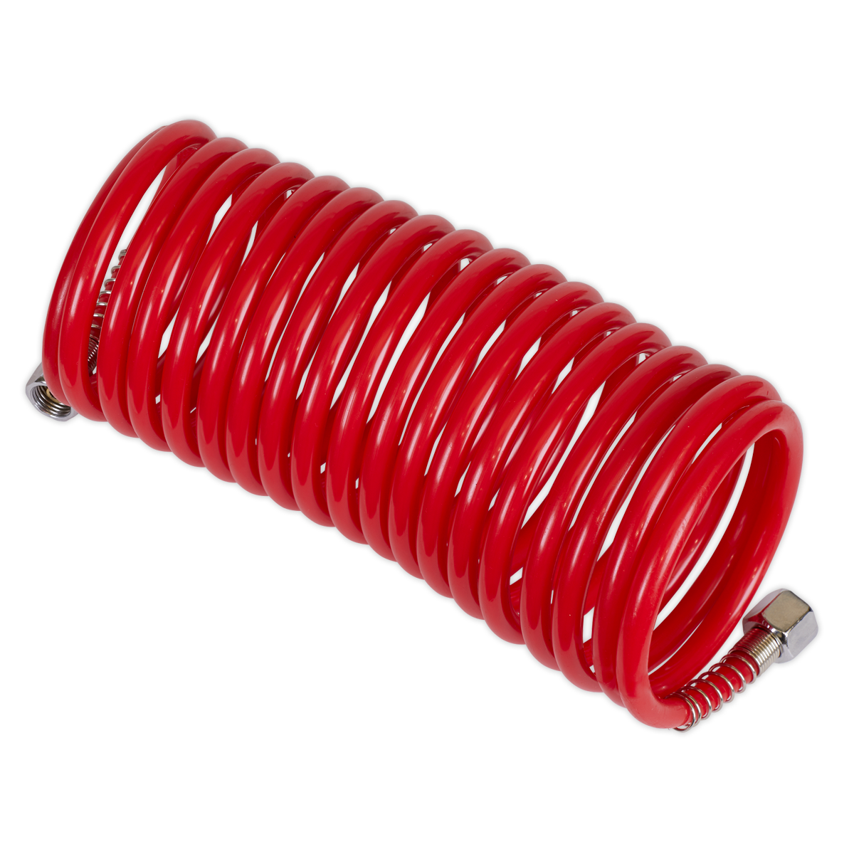 5m x Ø5mm PE Coiled Air Hose with 1/4"BSP Unions