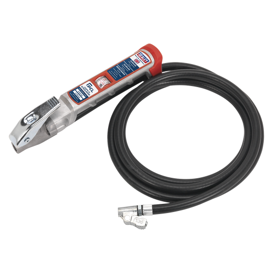 Professional Tyre Inflator with 2.5m Hose & Clip-On Connector