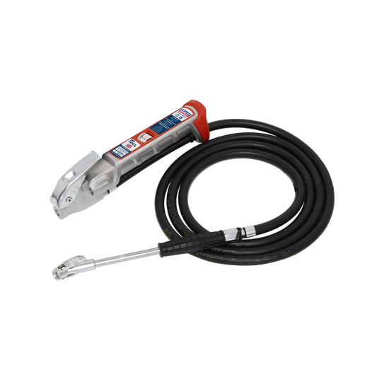 Tyre Inflator with 2.5m Hose & Twin Clip-On Connector