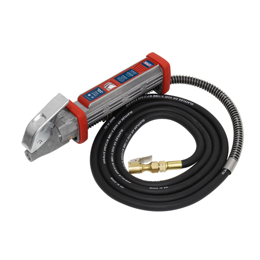 Tyre Inflator with 2.7m Hose & Clip-On Connector