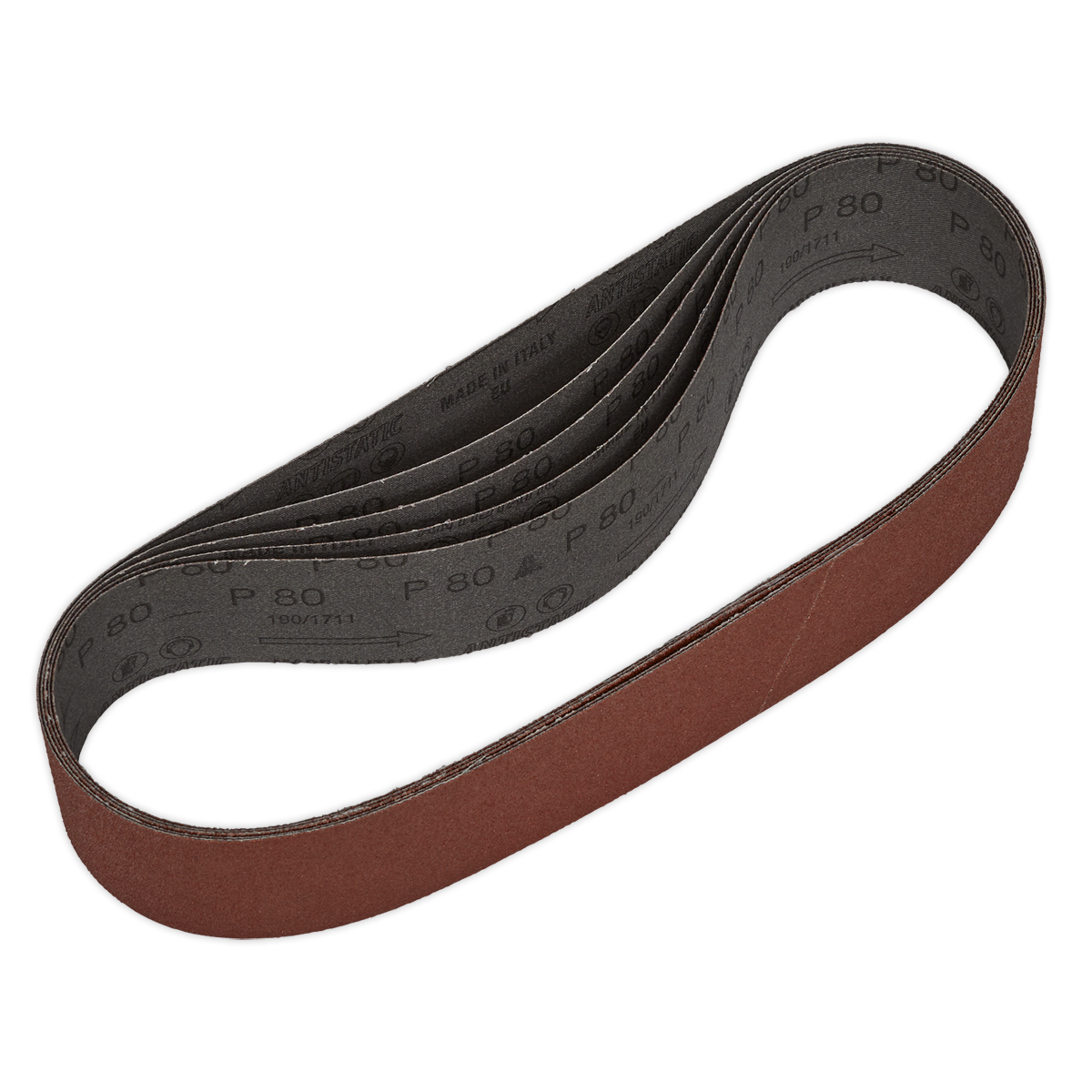 80Grit 50 x 686mm Sanding Belt - Pack of 5