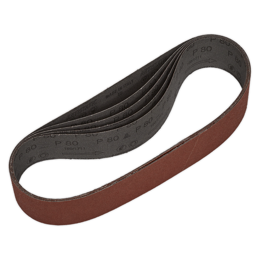 80Grit 50 x 686mm Sanding Belt - Pack of 5