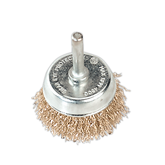 Ø50mm Wire Cup Brush with Ø6mm Shaft