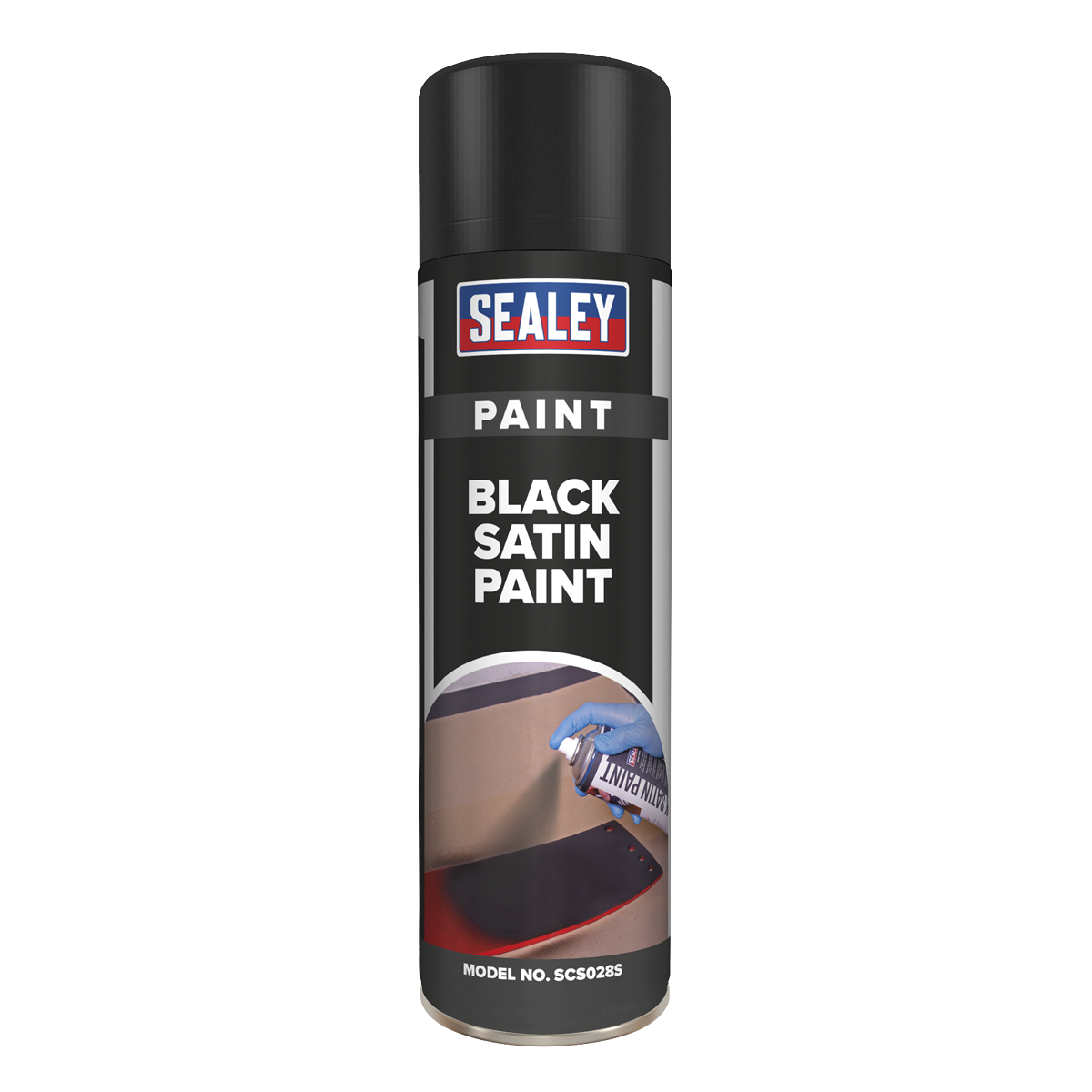 500ml Black Satin Paint