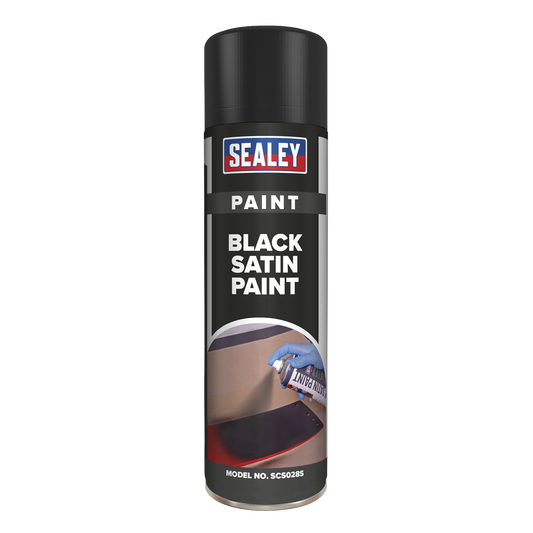 500ml Black Satin Paint