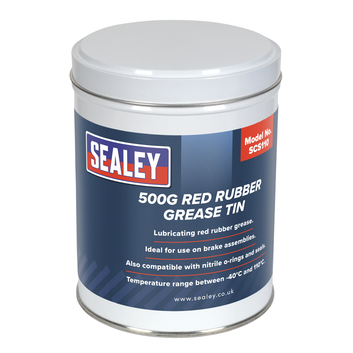 500g Red Rubber Grease Tin