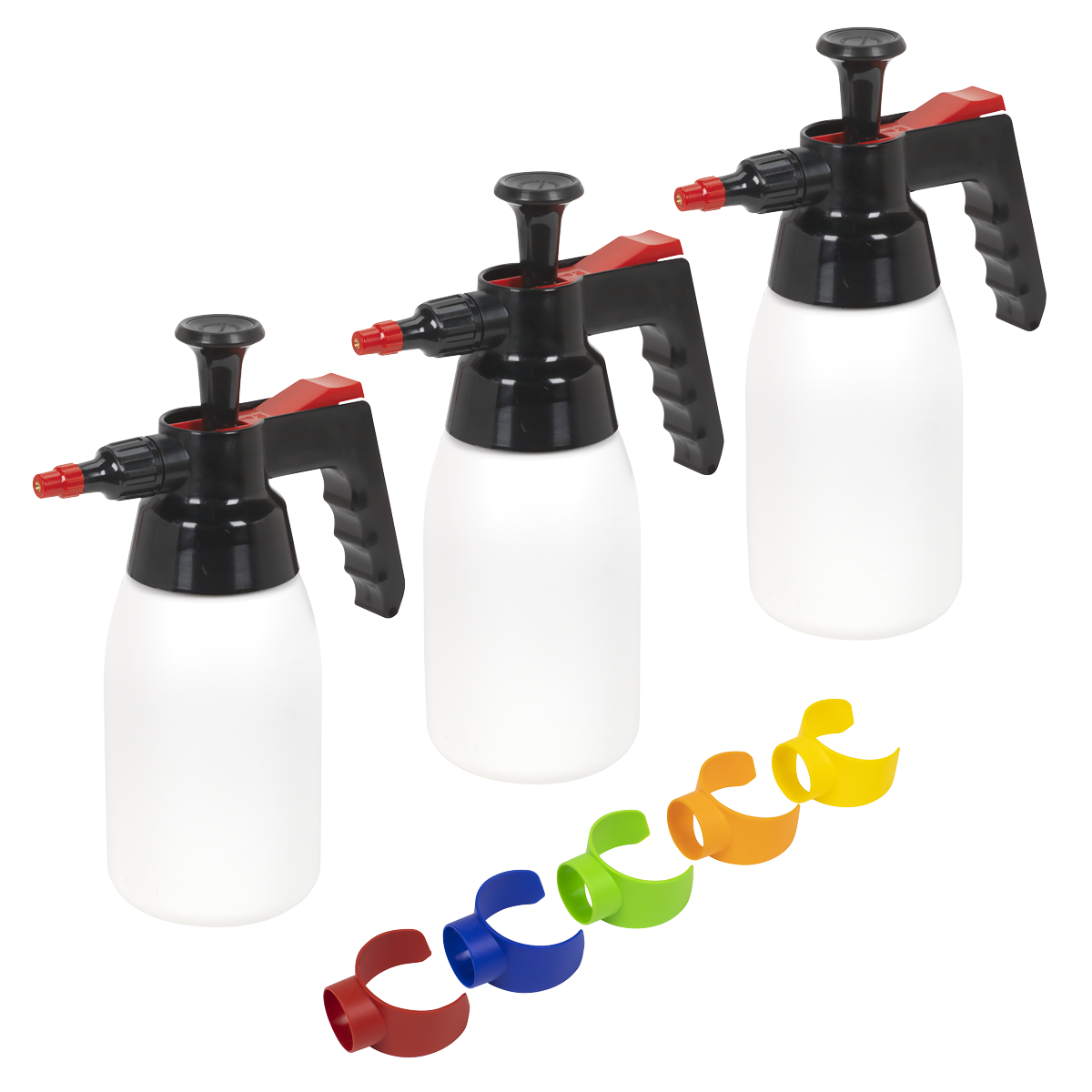 1L Premium Pressure Solvent Sprayers & Colour-Coded Caps Combo