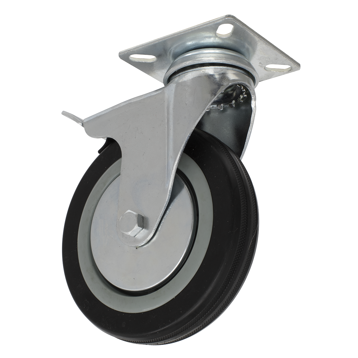 Ø125mm Castor Wheel Swivel Plate with Brake