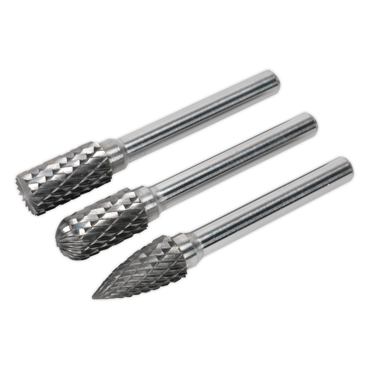 3pc Tungsten Carbide Rotary Burr Set