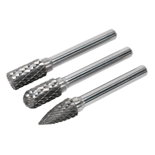 3pc Tungsten Carbide Rotary Burr Set