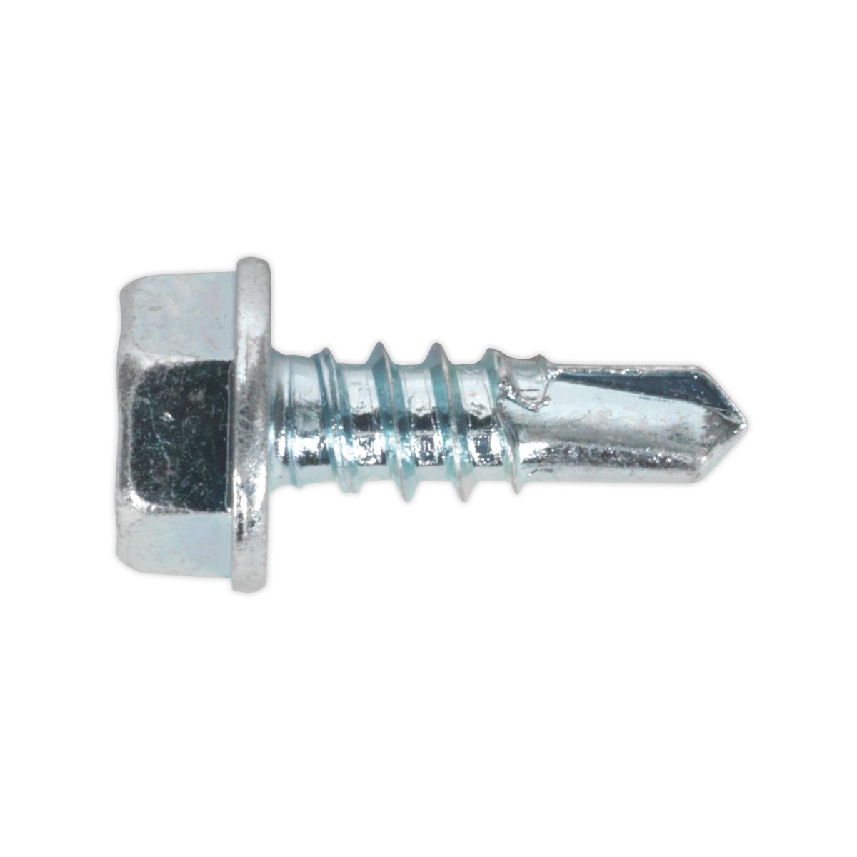 4.2 x 13mm Zinc Plated Self-Drilling Hex Head Screw - Pack of 100