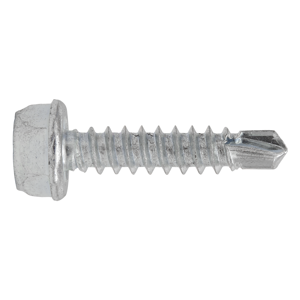 4.2 x 19mm Zinc Plated Self-Drilling Hex Head Screw - Pack of 100