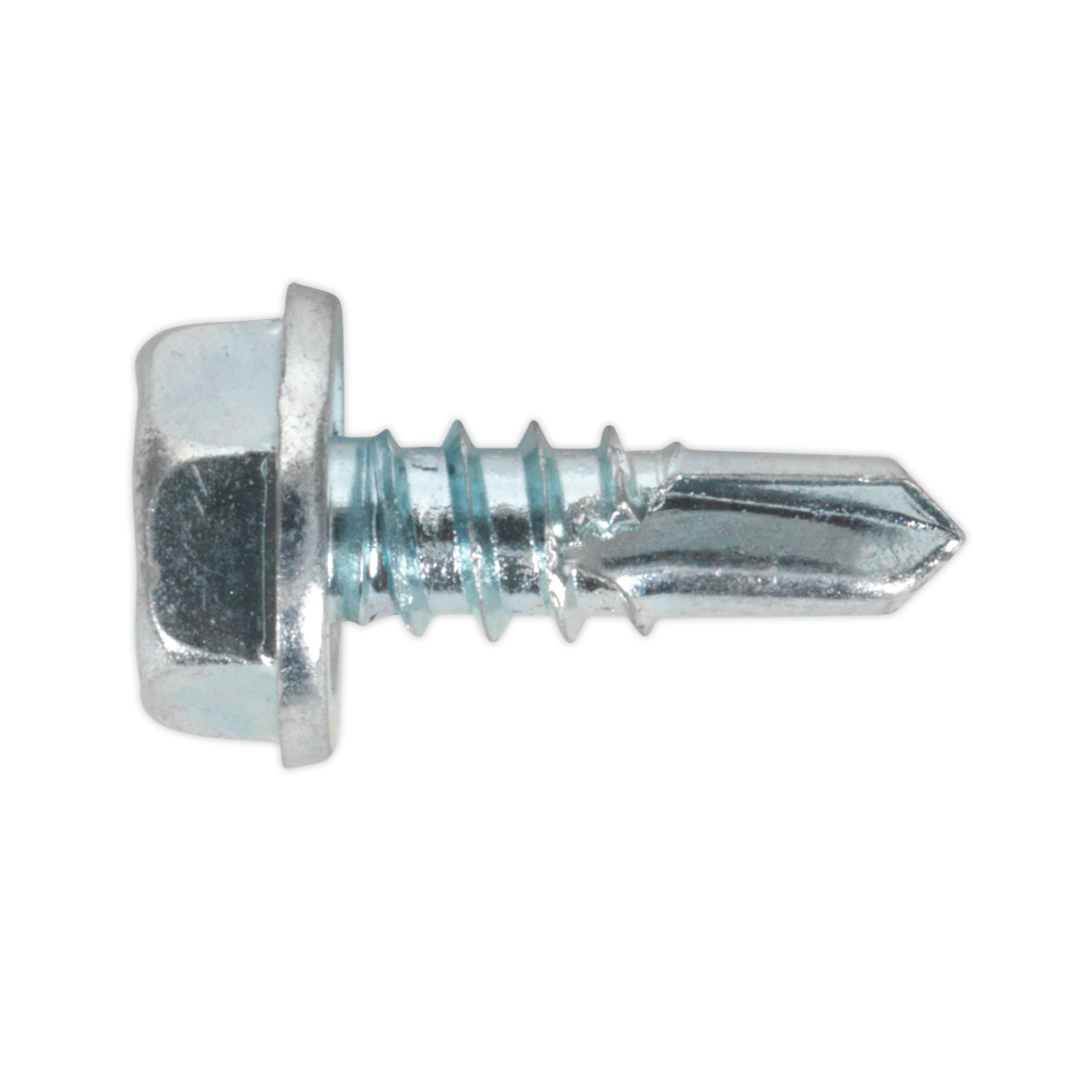 4.8 x 13mm Zinc Plated Self-Drilling Hex Head Screw - Pack of 100