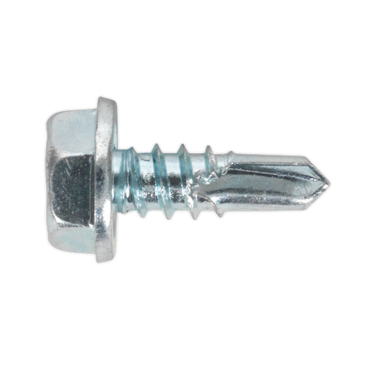 4.8 x 13mm Zinc Plated Self-Drilling Hex Head Screw - Pack of 100