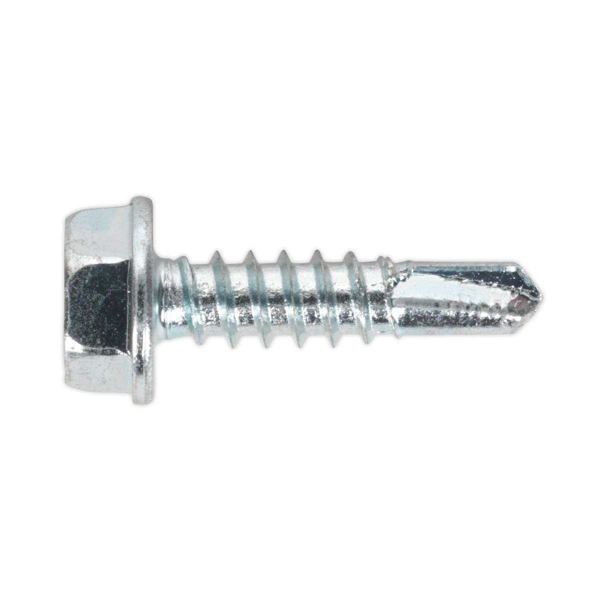 4.8 x 19mm Zinc Plated Self-Drilling Hex Head Screw - Pack of 100