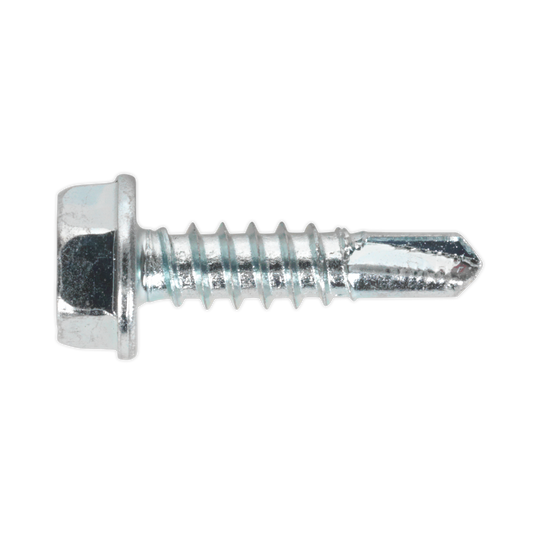 4.8 x 19mm Zinc Plated Self-Drilling Hex Head Screw - Pack of 100