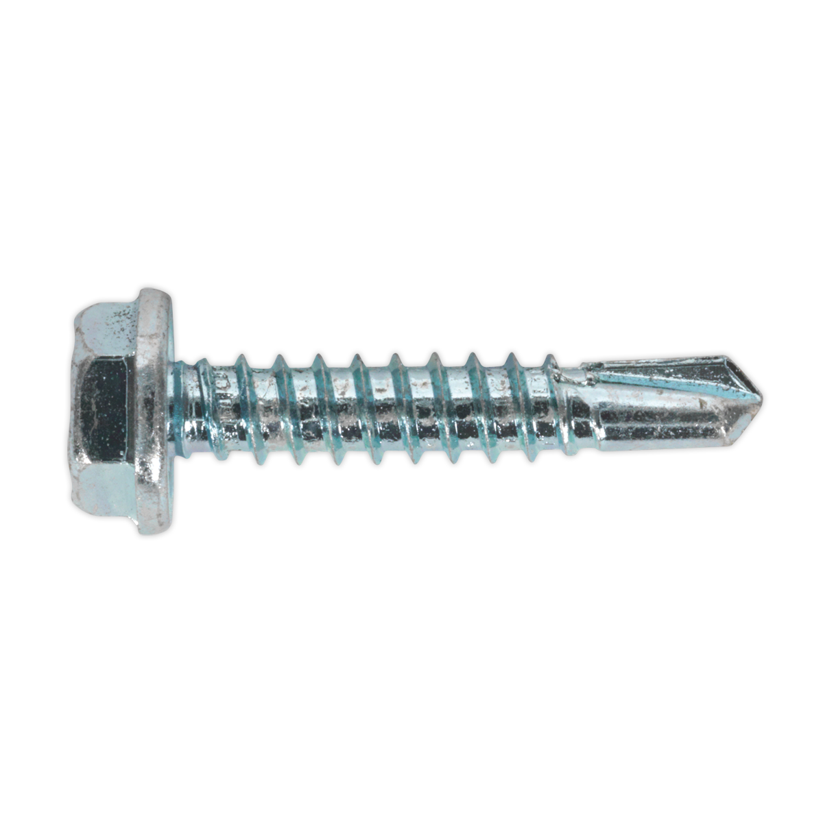 4.8 x 25mm Zinc Plated Self-Drilling Hex Head Screw - Pack of 100