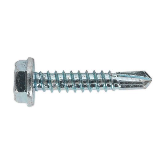 4.8 x 25mm Zinc Plated Self-Drilling Hex Head Screw - Pack of 100