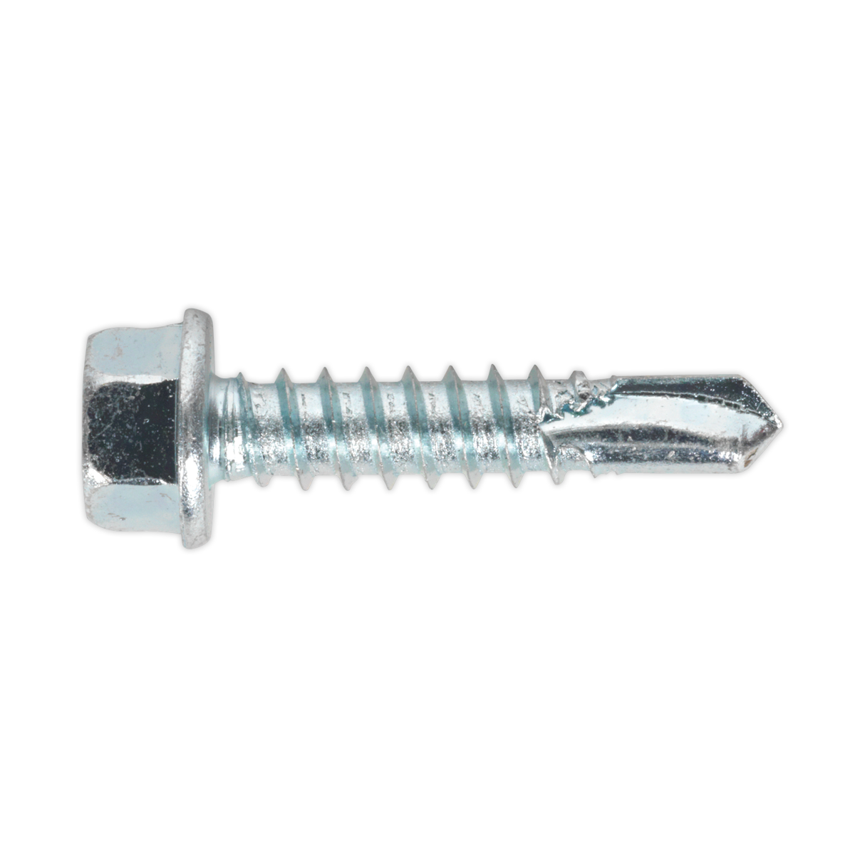 5.5 x 25mm Zinc Plated Self-Drilling Hex Head Screw - Pack of 100